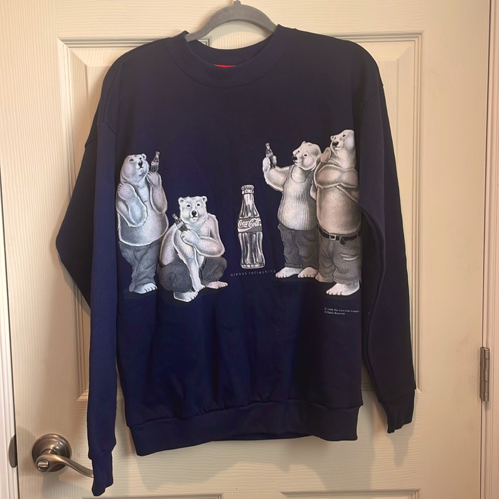 Vintage 1996 Coca Cola Coke Bears Sweatshirt size medium GUC